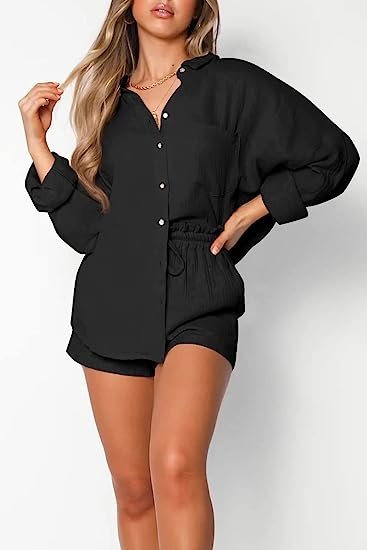 2 Piece Outfits For Women Lounge Sets Pajama Sets Long Sleeve