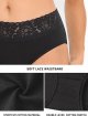 Women's Underwear Cotton Bikini Panties Lace Soft Low Rise Panties ( 5 Pack )